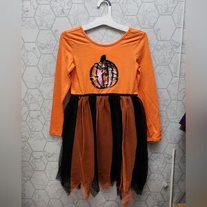 Nwt Girl's Thanksgiving Halloween Pumpkin tutu Dress